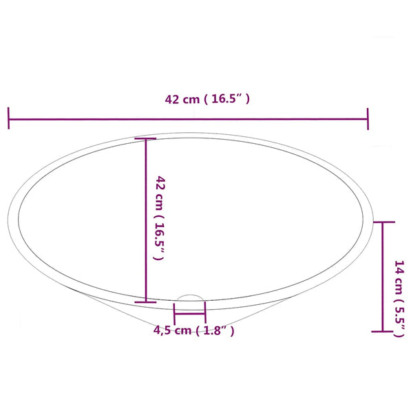 vidaXL Sinks 2 pcs. White 42x42x14 cm Ceramic