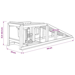 vidaXL Loading Ramps 2 pcs. Red Steel