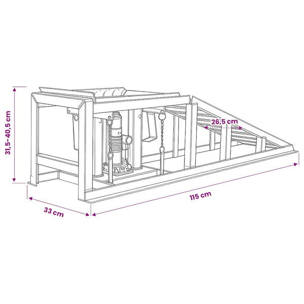vidaXL Loading Ramps 2 pcs. Red Steel
