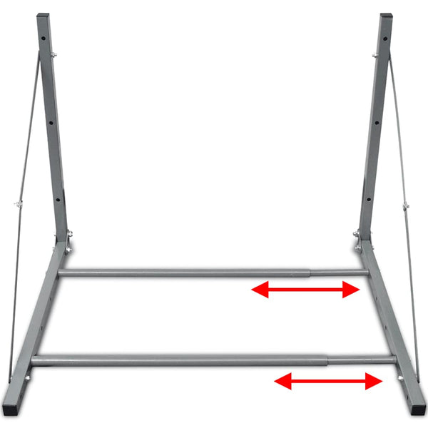 vidaXL Tire Rack Silver Steel