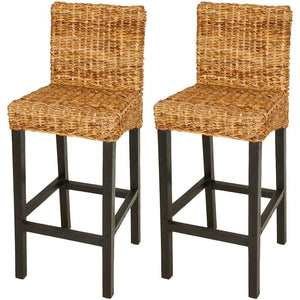 vidaXL Bar Stools 2 pcs. Abaca