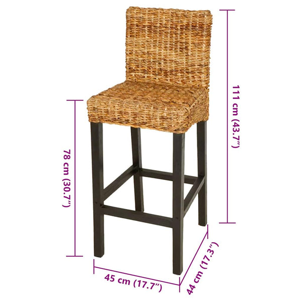 vidaXL Bar Stools 2 pcs. Abaca