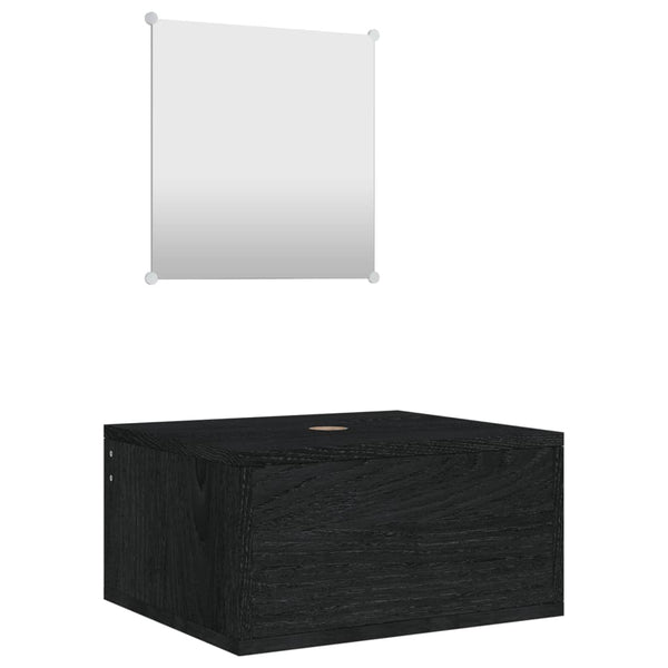 vidaXL 2-Piece Bathroom Furniture Set Black Engineered Wood