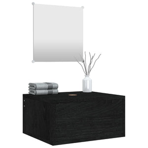 vidaXL 2-Piece Bathroom Furniture Set Black Engineered Wood