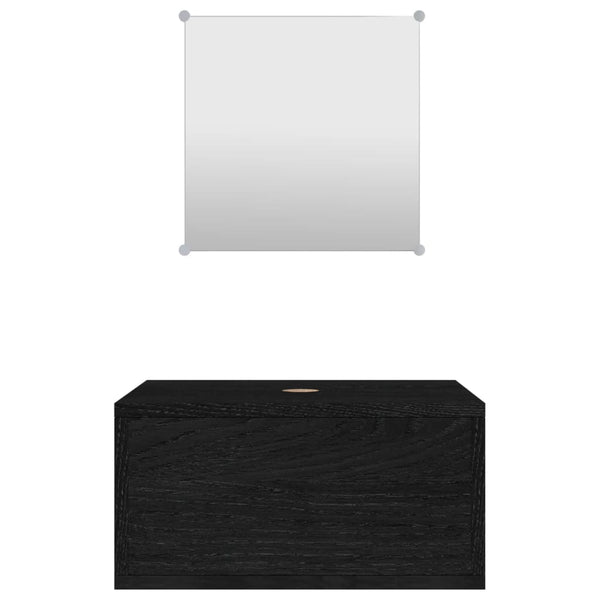 vidaXL 2-Piece Bathroom Furniture Set Black Engineered Wood