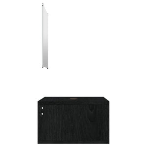 vidaXL 2-Piece Bathroom Furniture Set Black Engineered Wood