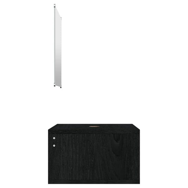vidaXL 2-Piece Bathroom Furniture Set Black Engineered Wood