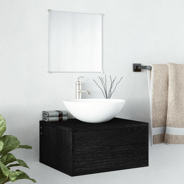 vidaXL 2-Piece Bathroom Furniture Set Black Engineered Wood
