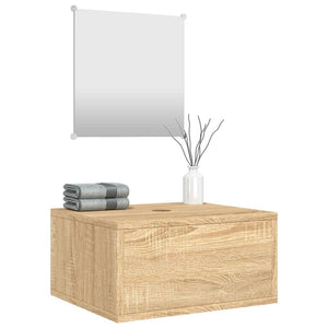 vidaXL 2-Piece Bathroom Furniture Set Oak Look Engineered Wood