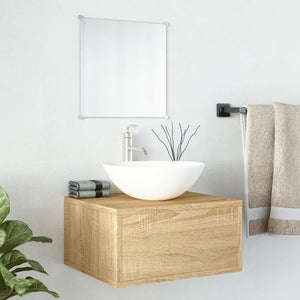 vidaXL 2-Piece Bathroom Furniture Set Oak Look Engineered Wood