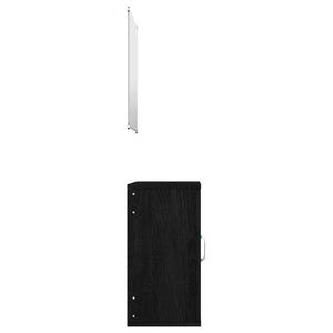 vidaXL 2-Piece Bathroom Furniture Set Black Engineered Wood