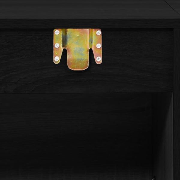 vidaXL 2-Piece Bathroom Furniture Set Black Engineered Wood