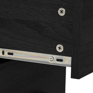 vidaXL 7-Piece Bathroom Furniture Set Black Engineered Wood
