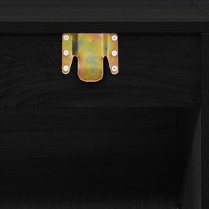 vidaXL 7-Piece Bathroom Furniture Set Black Engineered Wood