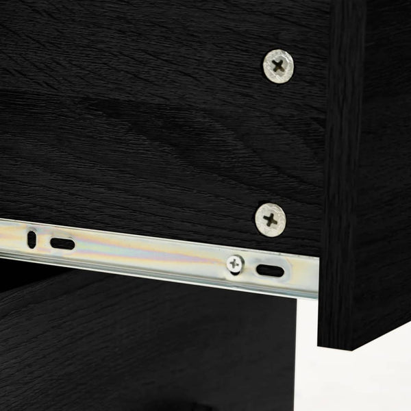 vidaXL 5-Piece Bathroom Furniture Set Black Engineered Wood