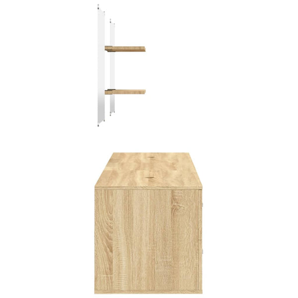 vidaXL 5-Piece Bathroom Furniture Set Oak Look Engineered Wood