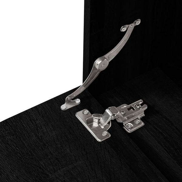 vidaXL 6-Piece Bathroom Furniture Set Black Engineered Wood