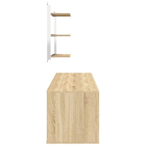 vidaXL 6-Piece Bathroom Furniture Set Oak Look Engineered Wood