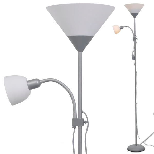 vidaXL Floor Lamp Grey