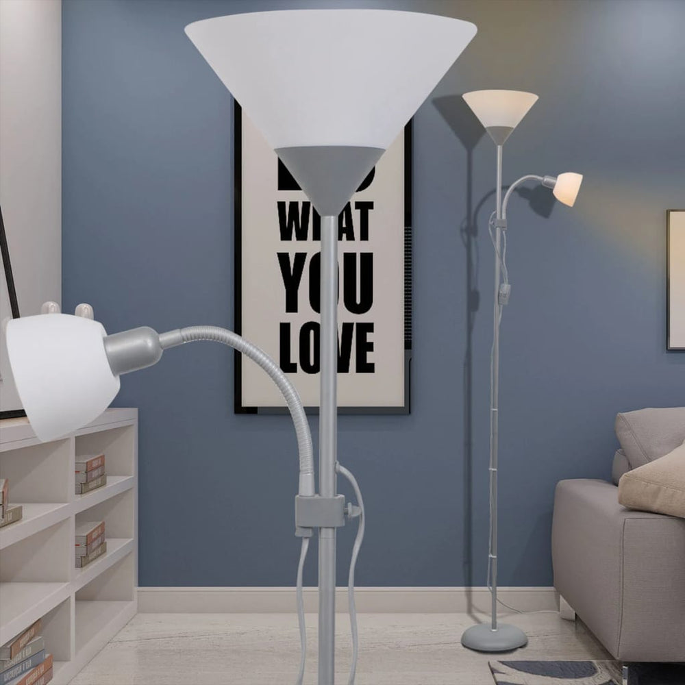 vidaXL Floor Lamp Grey