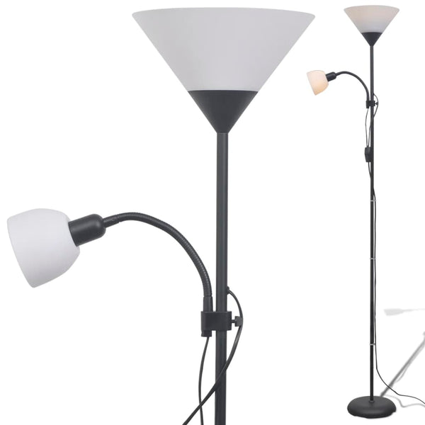 vidaXL Floor Lamp Black