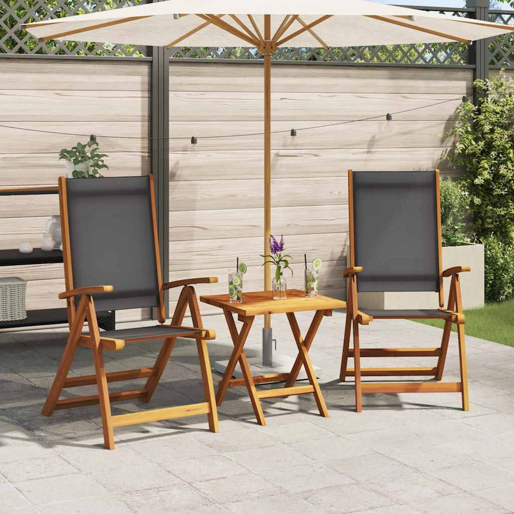 Klappbare Gartenstühle 2er Set Akazie