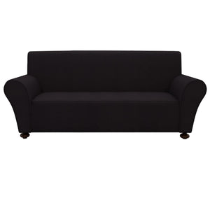 vidaXL Stretch Sofa Cover Black Polyester Jersey