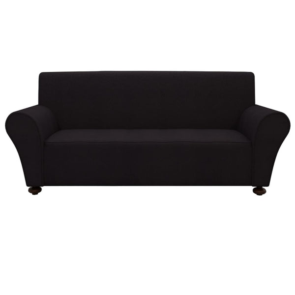 vidaXL Stretch Sofa Cover Black Polyester Jersey