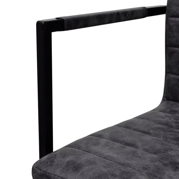 vidaXL Cantilever Chairs 4 pcs Black Faux Leather