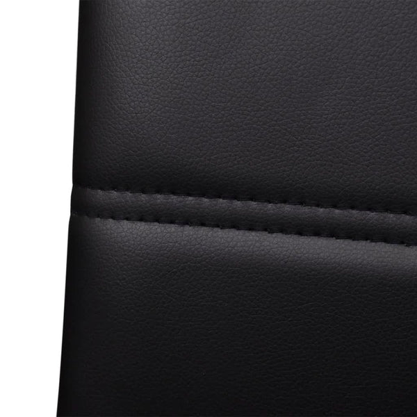 vidaXL Cantilever Chairs 6 pcs Black Faux Leather