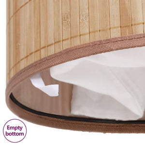 vidaXL Round Bamboo Laundry Basket Natural