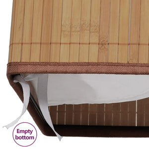 vidaXL Bamboo Laundry Basket Rectangular Natural