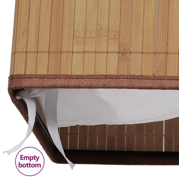 vidaXL Bamboo Laundry Basket Rectangular Natural