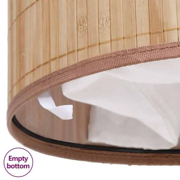 vidaXL Bamboo Laundry Basket Oval Natural