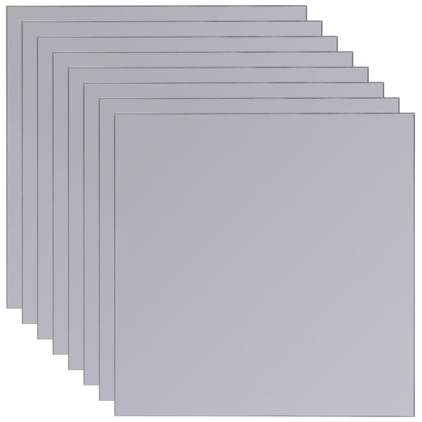 vidaXL Frameless Mirror Tiles Glass 8 pcs 20.5 cm