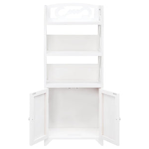 vidaXL Bathroom Cabinet Albuquerque Wood White 46x24x117.5 cm
