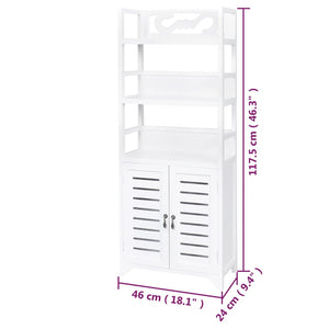 vidaXL Bathroom Cabinet Albuquerque Wood White 46x24x117.5 cm