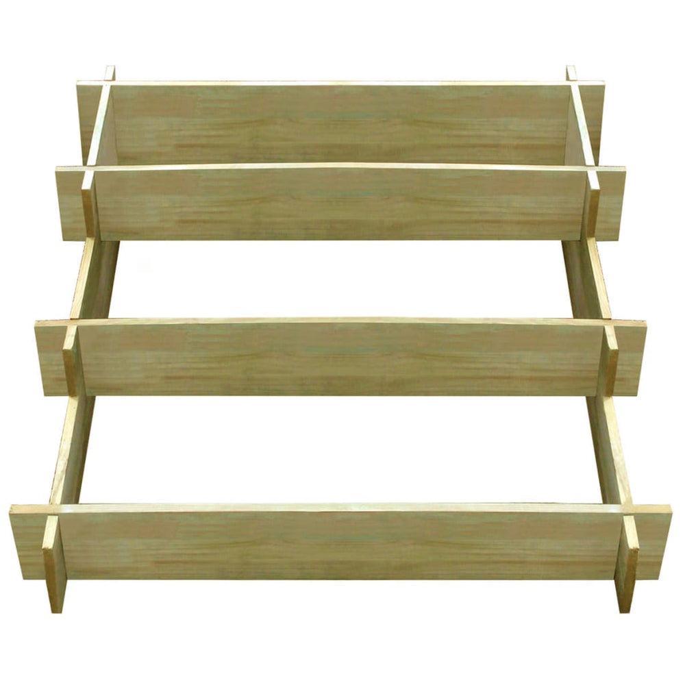3-stufiger Pflanzkübel aus Holz 90x90 cm