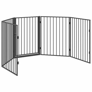 vidaXL Fireplace Safety Screen for Pets Steel Black