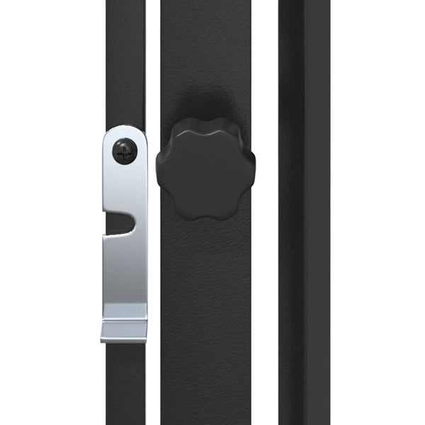 vidaXL Fireplace Safety Screen for Pets Steel Black