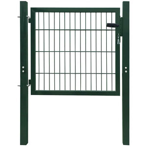 vidaXL Garden Gate Steel Green 100x100 cm