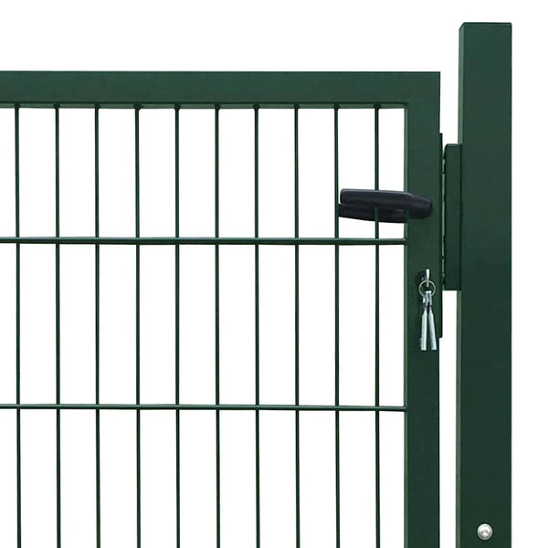 vidaXL Garden Gate Steel Green 100x100 cm