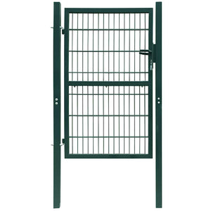 vidaXL Steel Garden Gate 100 x 200 cm Green