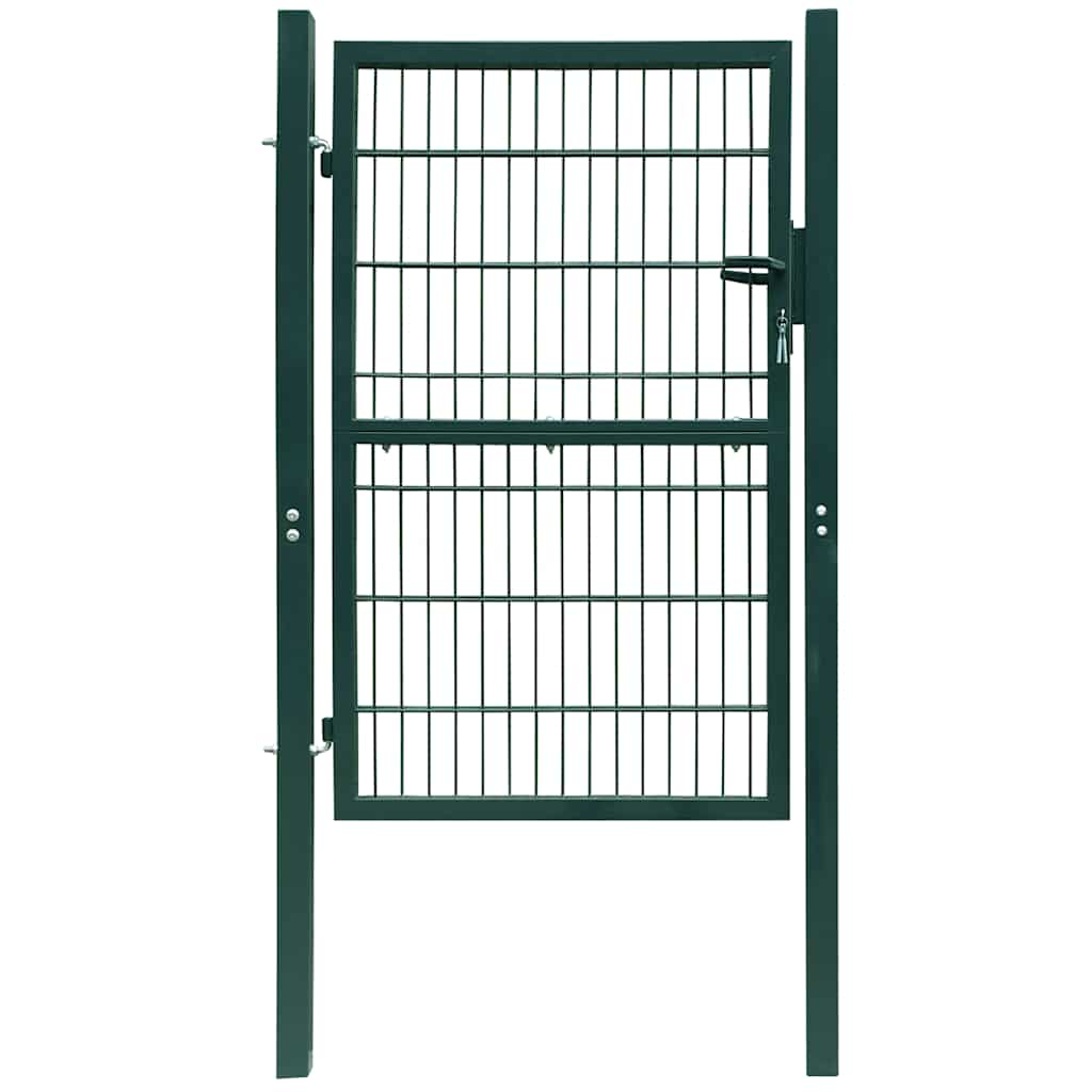 vidaXL Steel Garden Gate 100 x 200 cm Green