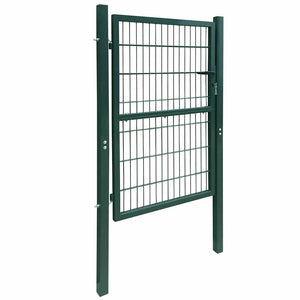 vidaXL Steel Garden Gate 100 x 200 cm Green