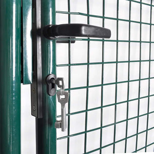 vidaXL Single Door Garden Gate 100x100 cm Powder-Coated Steel