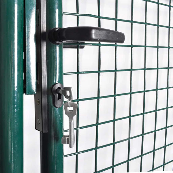 vidaXL Single Door Garden Gate 100x100 cm Powder-Coated Steel
