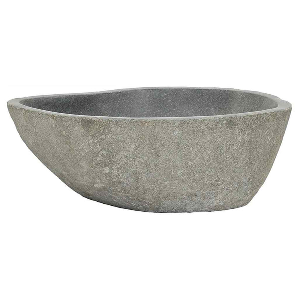 vidaXL Oval River Stone Sink (37-46)x(29-36) cm