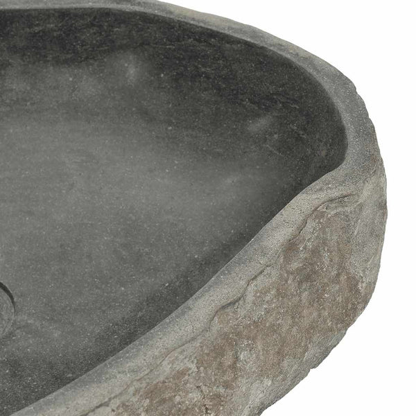 vidaXL Oval River Stone Sink (45-53)x(34-41) cm