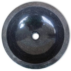 vidaXL Wash Basin Marble 40 cm Black